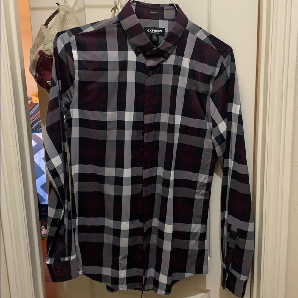 Men’s Express Extra slim performance dress shirt